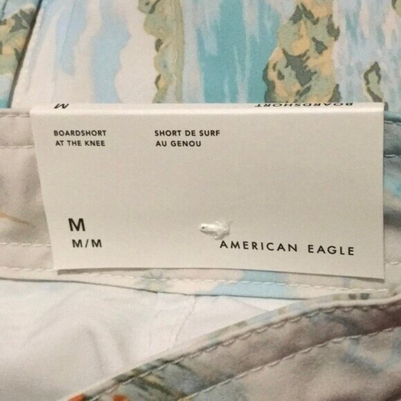 American Eagle Swim Trunks Board Shorts Men Medium Tropical Print 9" Inseam - Picture 7 of 10